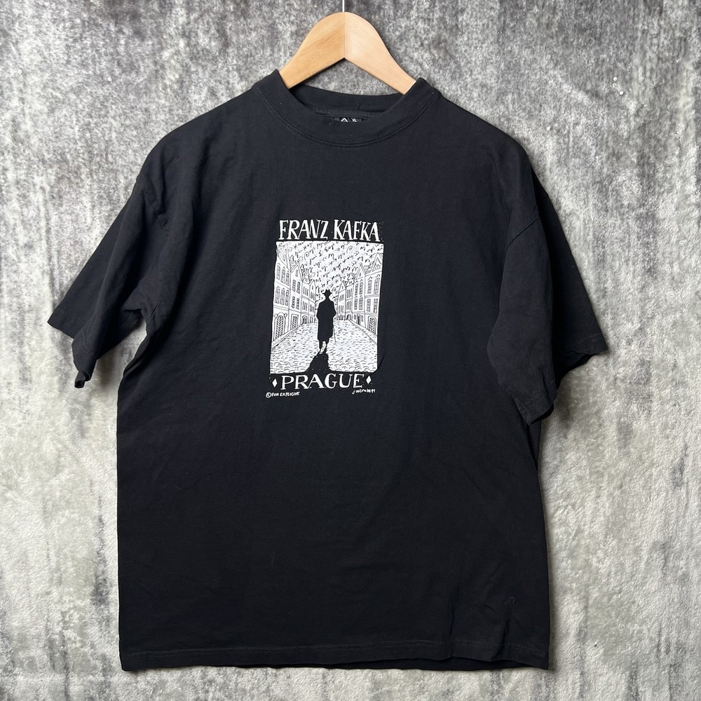VTG 1991 Franz Kafka Museum Prague Size XL Jiri Votruba Shirt Fun Explosive
